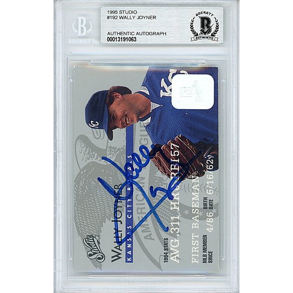 Wally Joyner Royals Signed 1995 Studio Baseball Card Beckett BAS Slab Autograph - Picture 2 of 6